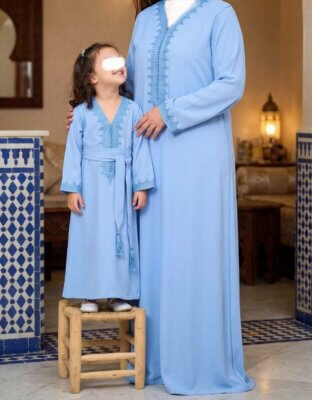 kaftan blauw mini